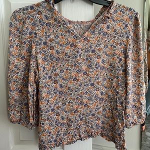 Flower print blouse
